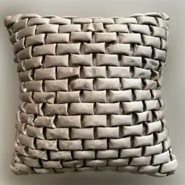 Cojines en Terciopelo Tejidos Color  Beige