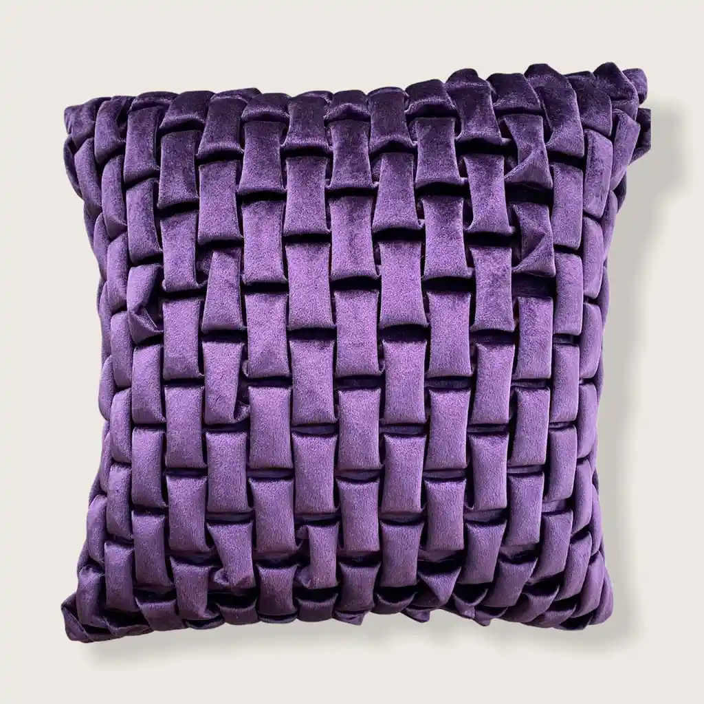 Cojines en Terciopelo Tejidos Color  Morado