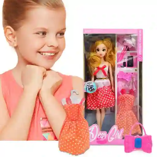 MUÑECA ARTICULADA VESTIDO PEPAS DEAR GIRL JUGUETE NIÑAS