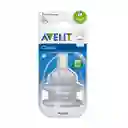 Avent Chupos Tetinas Teteros Classic Flujo Lento 1M+ X2