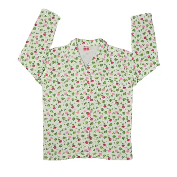 Pijama Mujer Daniela Estampada Verde Limón Talla XXL