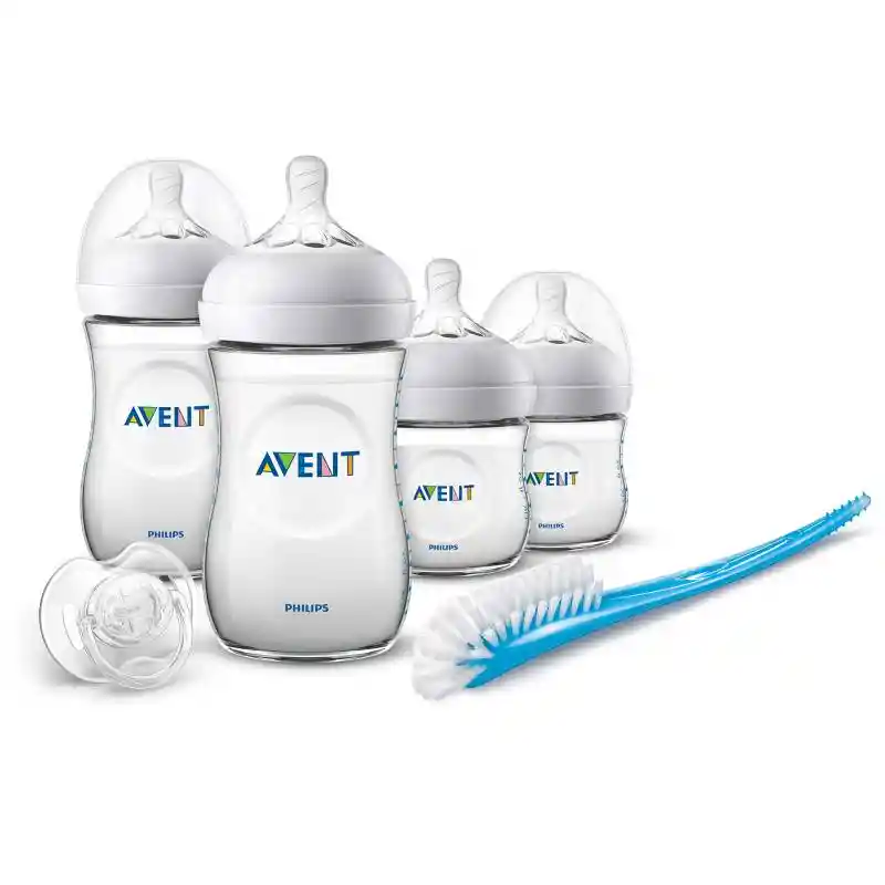 Avent Set Regalo Kit 4 Teteros Natural Chupo Y Cepillo