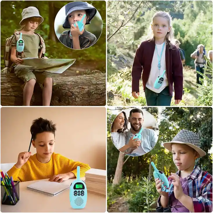 Walkie Talkie Para Niños Largo Alcance Recargables X2