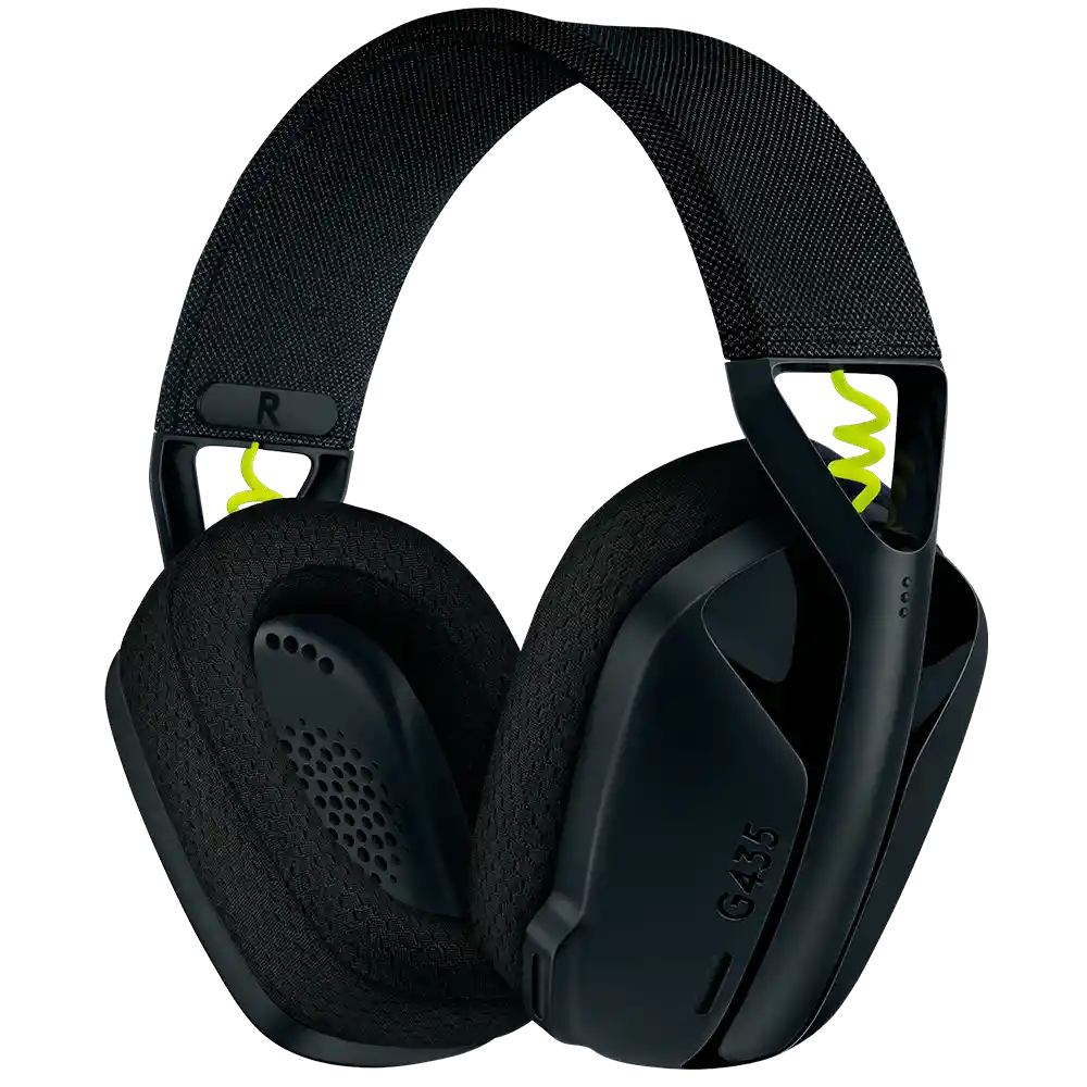 Logitech Diadema Gamer G435 Inalambrica Bluetooth Color Negro Y Amarillo Fluorescente