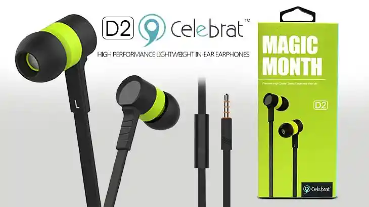 Audifonos D2 Celebrat/ *negro Con Verde* / Originales