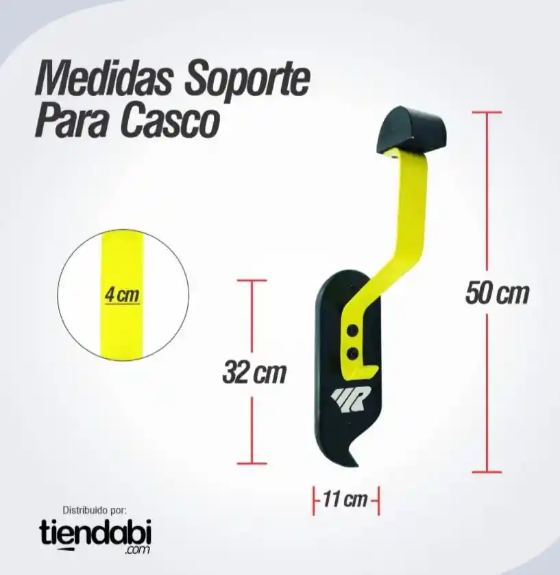 Soporte Base Porta Casco Sencillo Multifuncional Amarillo  