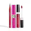 Esika Set Maquillaje Pestanina + Delineador Cfx+ Labial Rojo Carmin