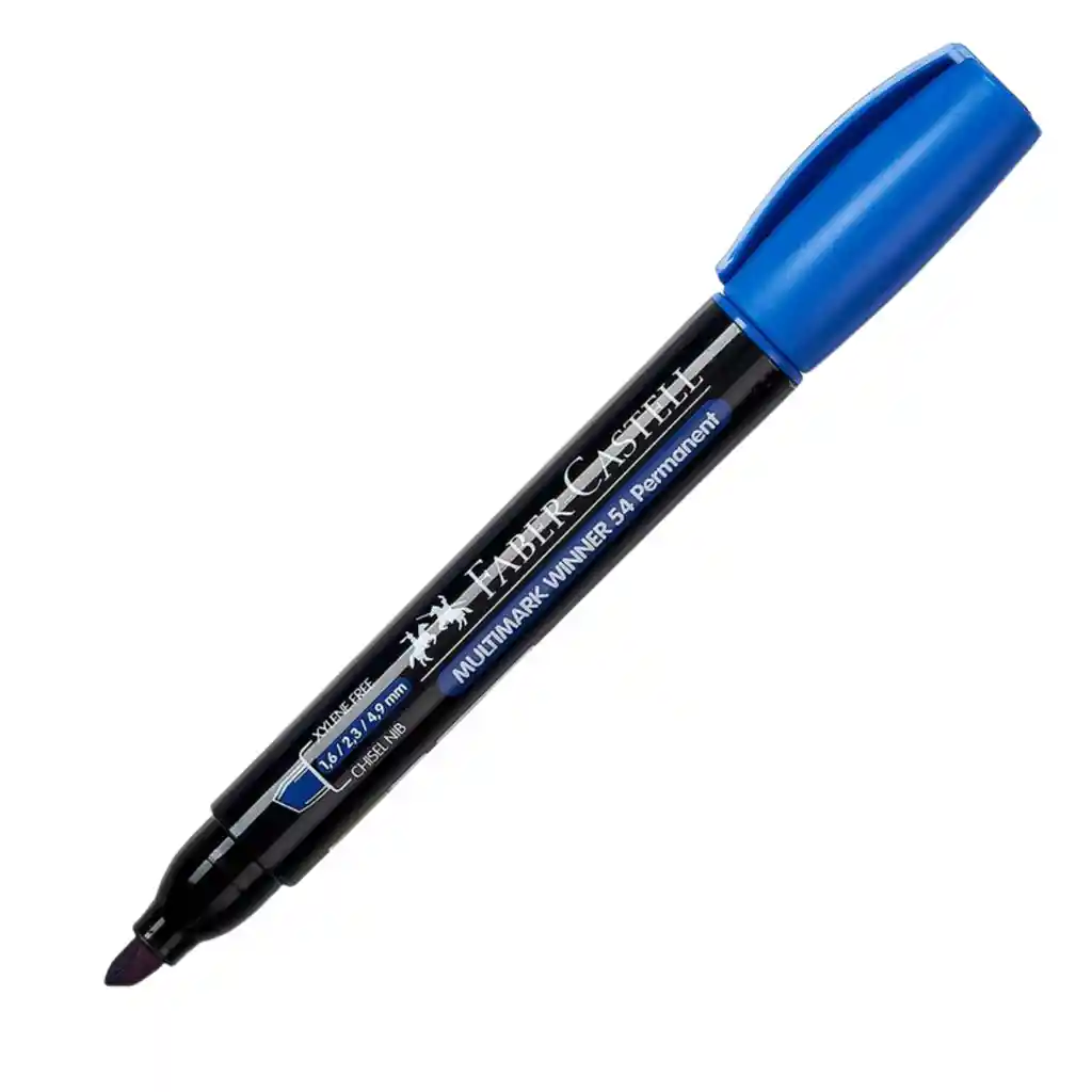 Faber Castell Marcador Permanente Azul