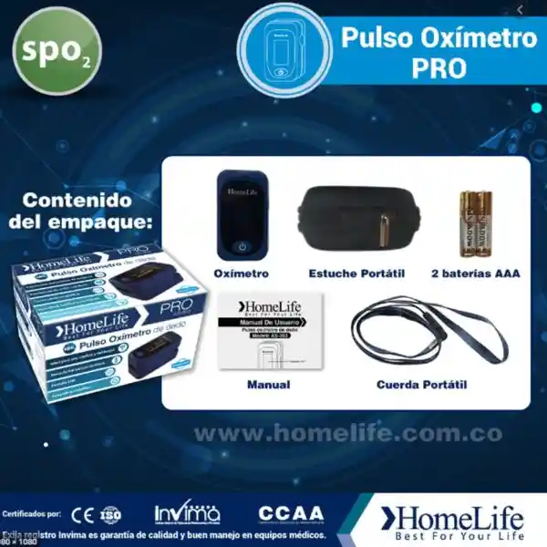 Oxímetro HomeLife pro