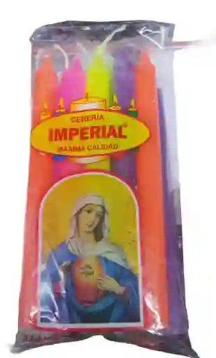 Velas Velita Navidad Imperial Larga X10 Unidades