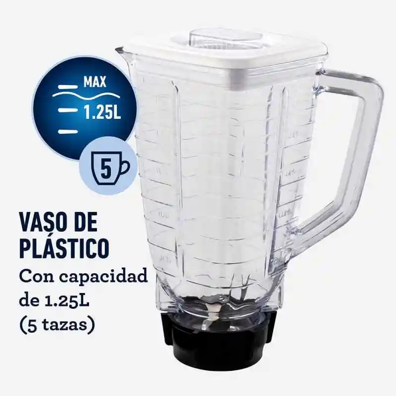 LICUADORA OSTER® CON VASO DE PLÁSTICO Y CONTROL DE PERILLA BLSTKAPRRD