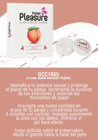 Lubricante Intimo Anal Pocket 4ml