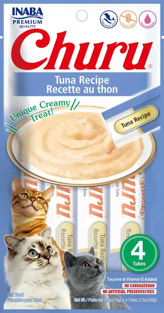 inaba Paga 5 Lleva 6 Cat Snack Churu Tuna-Atún X 56 Gr (24 Tubos)