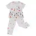 Pijama Niña Cenefa Café Talla 04