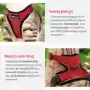 ARNÉS Y CORREA PARA GATO A PRUEBA DE ESCAPE TALLA S COLOR ROJO