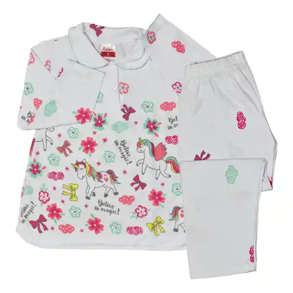 Pijama Niña Cenefa Coral Talla 10