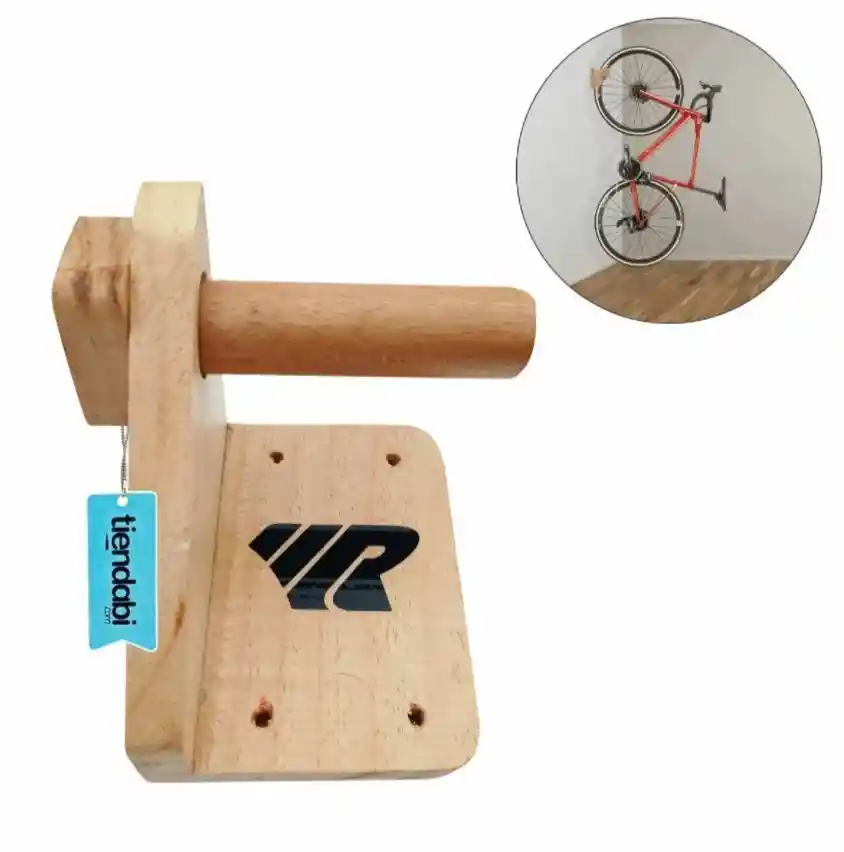 Soporte Para Bicicleta De Pared Con Pasador En Madera