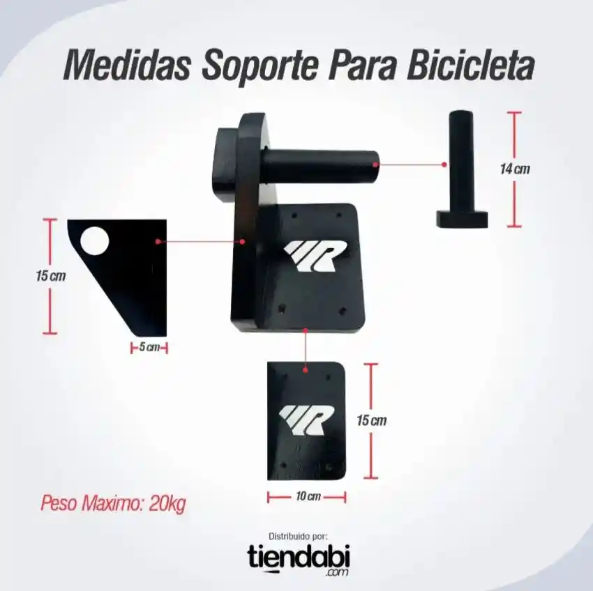  Soporte Para Bicicleta De Pared Con Pasador Negro