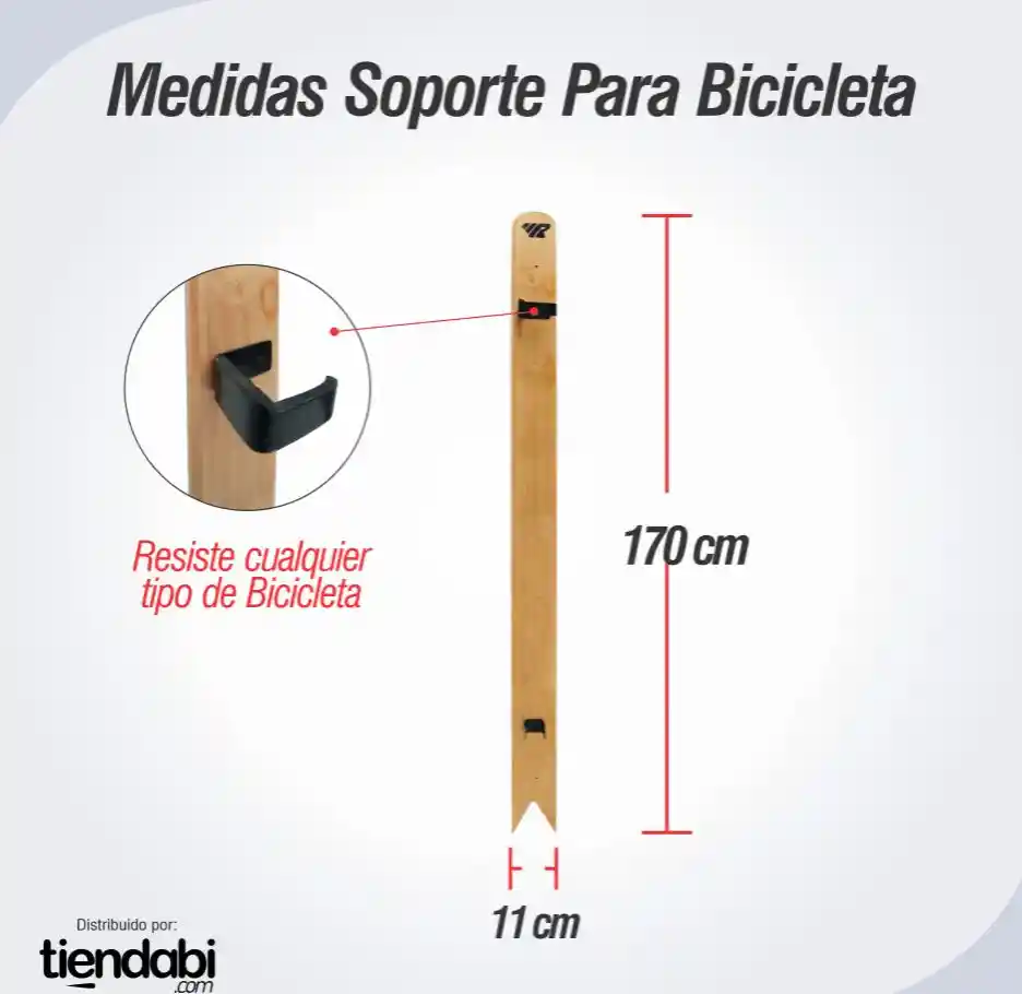 Soporte Para Bicicleta De Pared Vertical En Madera