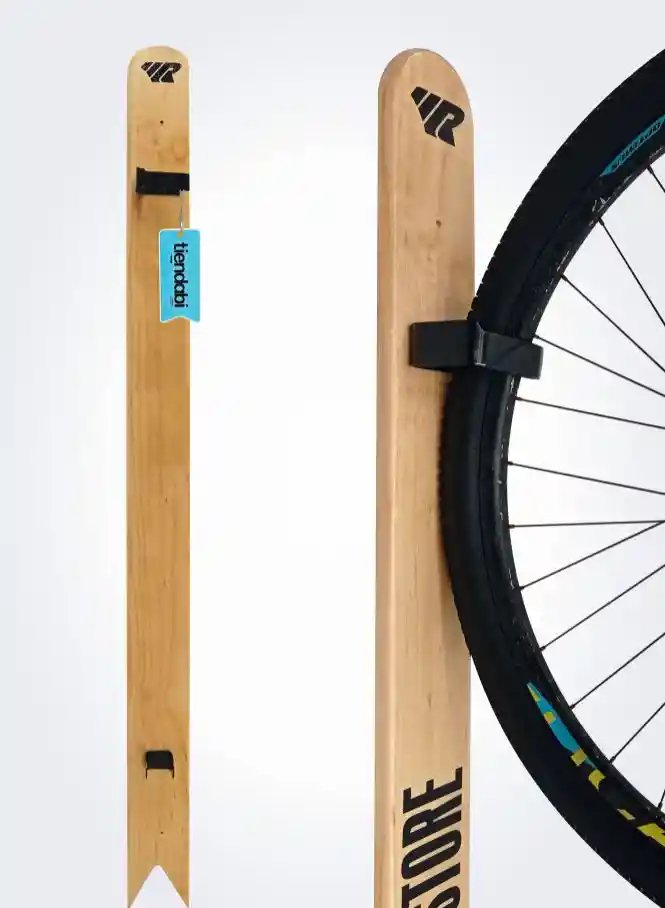 Soporte Para Bicicleta De Pared Vertical En Madera