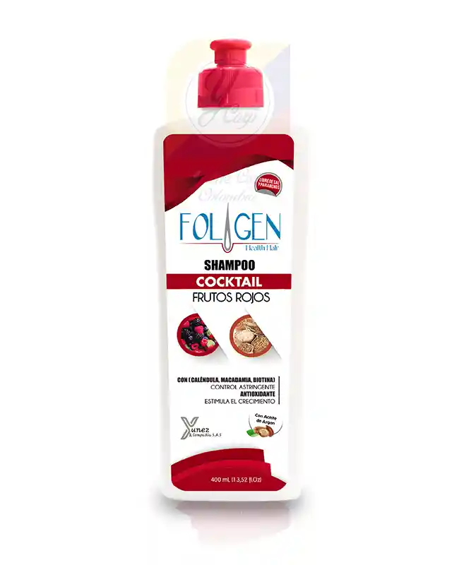 Foligen Shampoo Cocktail de Frutos Rojos *400mL.