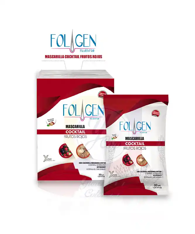 Foligen Mascarilla Cockail de Frutos Rojos 30mL.*24 Sachettes