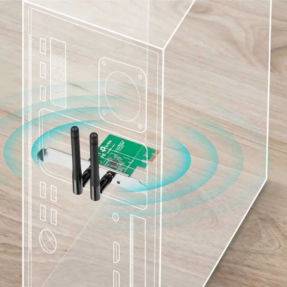 Tp-link, Tarjeta Pci Express Inalámbrico N 300, Tl-wn881nd