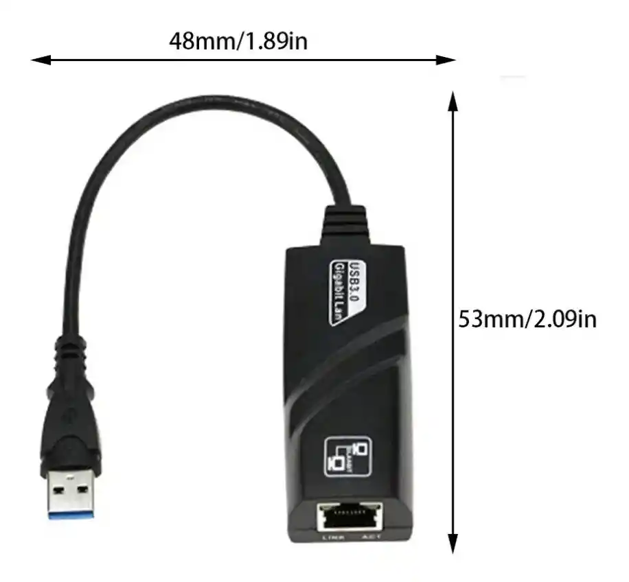 Convertidor Adaptador Usb 3.0 A Red Gigabit 10/100/1000 Mbps