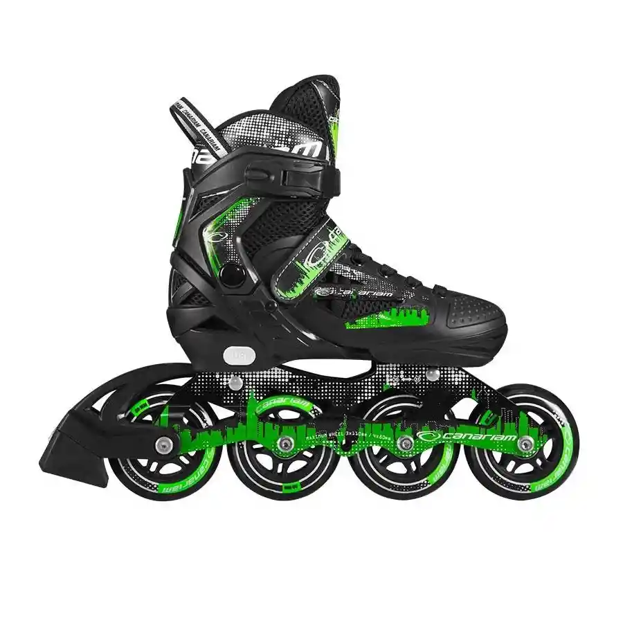 Patin Canarian Roller Team Negro/verde Talla 38-41