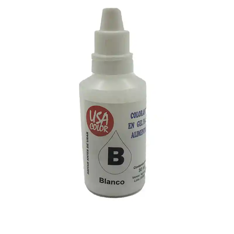 Colorante en Gel Usa Color Blanco x 30ml