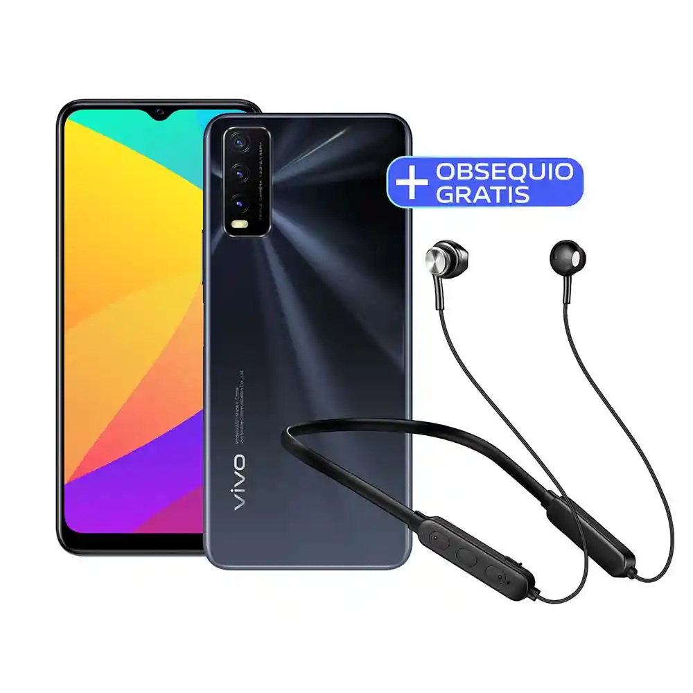 Vivo Celular- Y20S 4Gb/128Gb Negro Obsidiana+ Audífonos