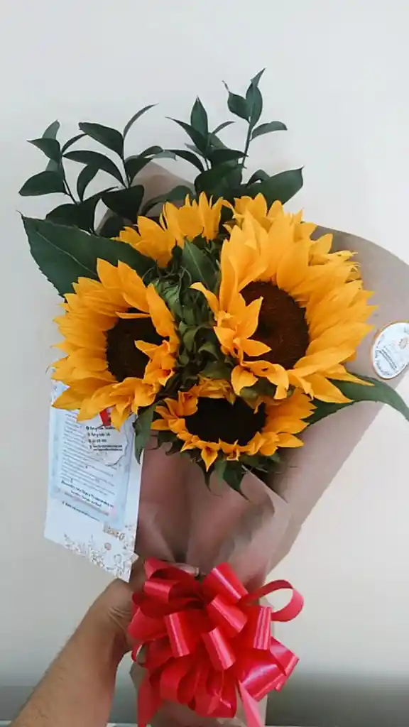 Bouquet de 5 girasoles