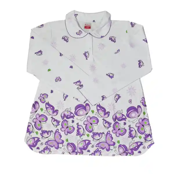 Pijama Niña Cenefa Morado Talla 14