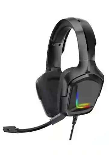 Audífonos gamer Onikuma K20 negro con luz rgb LED