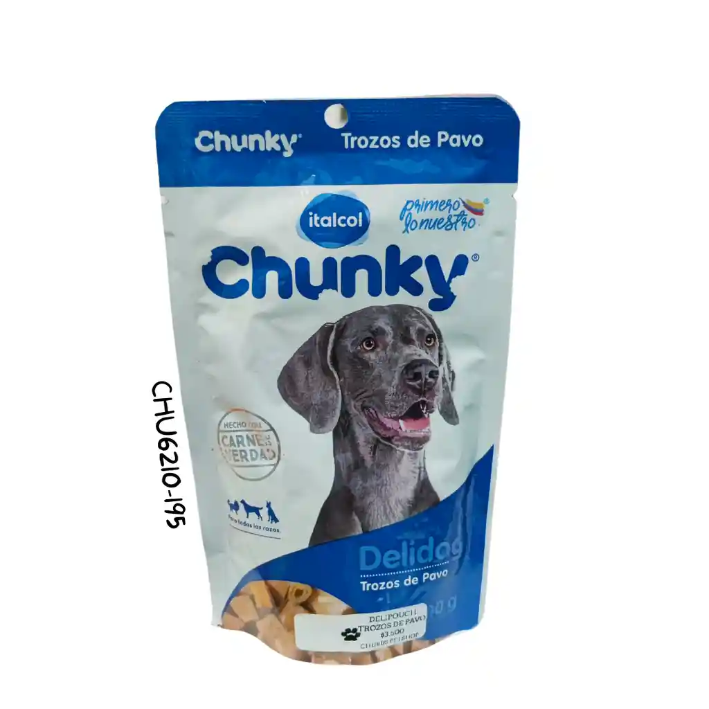 Chunky Delidog trozos de pavo 100g