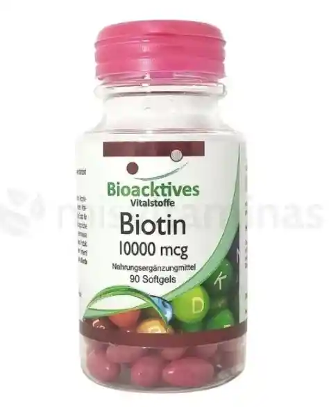 Biotin 10000 mcg Bioacktives 90 Softgels