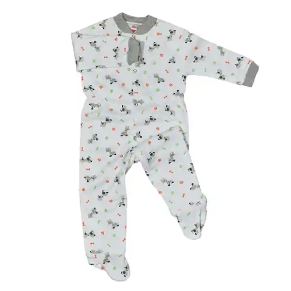 Pijama Bebé Térmica Enteriza Estampado Niño Gris Claro Talla 000 (Recien Nacido)