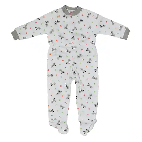 Pijama Bebé Térmica Enteriza Estampado Niño Gris Claro Talla 000 (Recien Nacido)