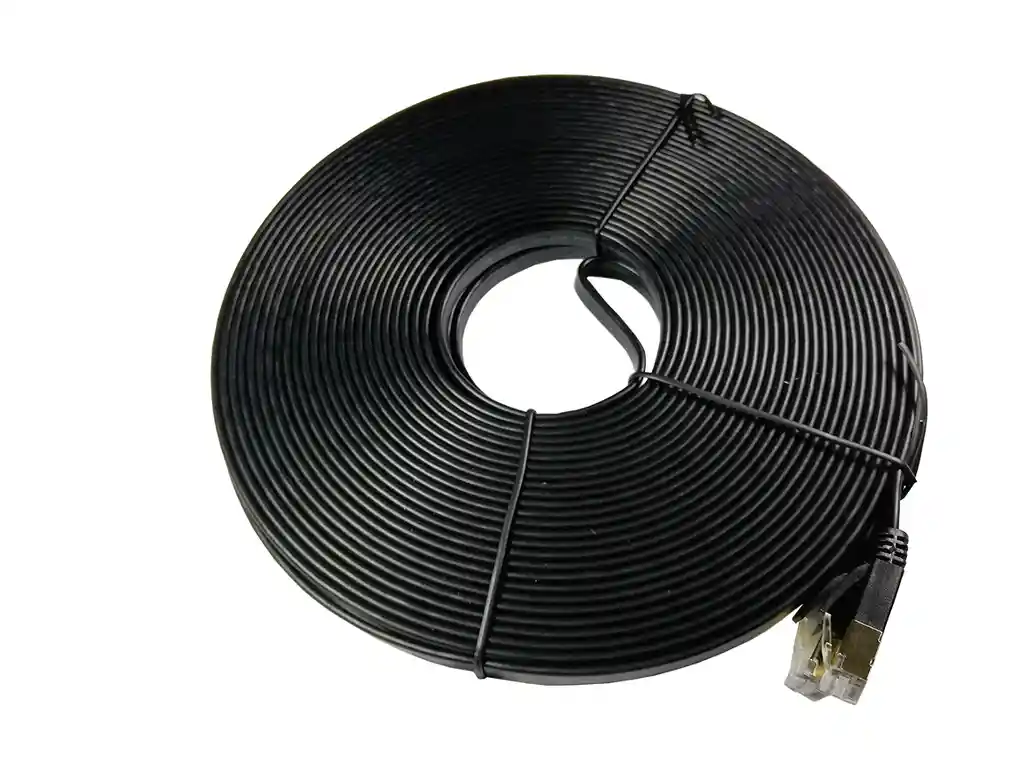 Cable De Red Rj45 Cat 7 Plano 20 Metros 100% Cobre
