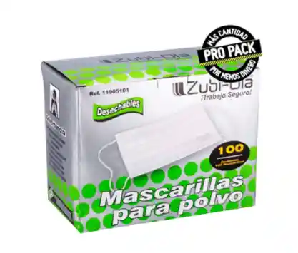 Mascarilla Marca Zubiola 3 Capas Termosellado  X10 Und.