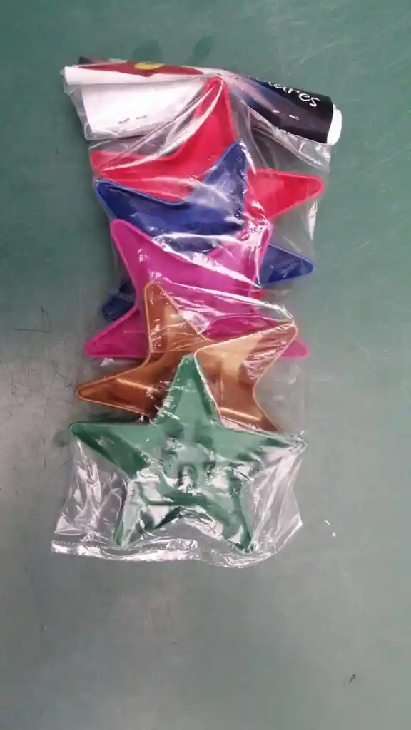 Soporte para velas en forma de  estrella paquete x 5 unidades