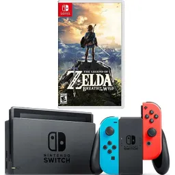 Nintendo Switch Neon Con Zelda Breath Of The Wild Y Estuche