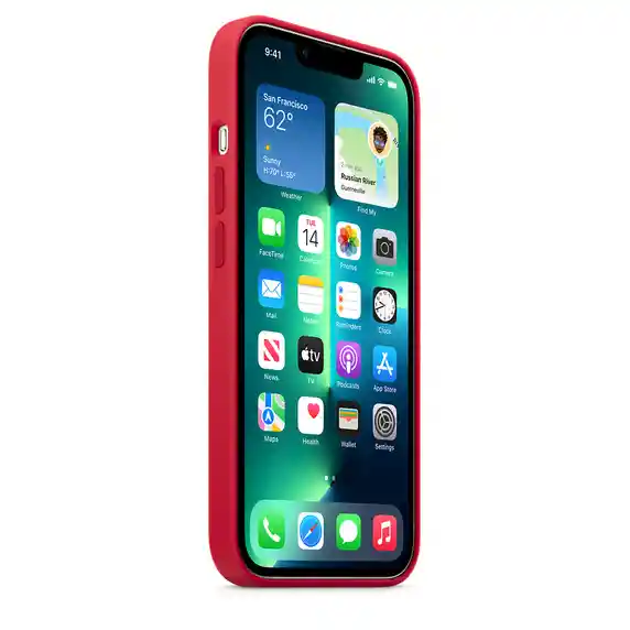 iPhoneSuite Silicone Case 12 Mini - Color Rojo