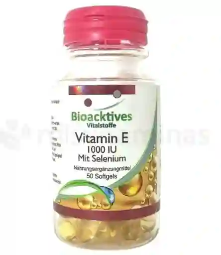 Vitamina E 1000 con Selenio Bioacktives 50 Softgels