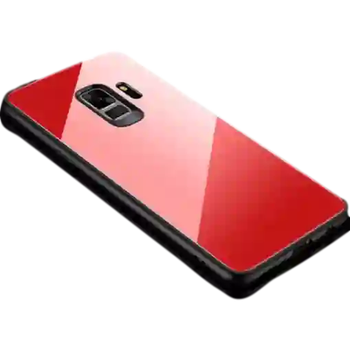 Samsung Estuche Carcasa Protector Vidrio Templado S9 - Rojo