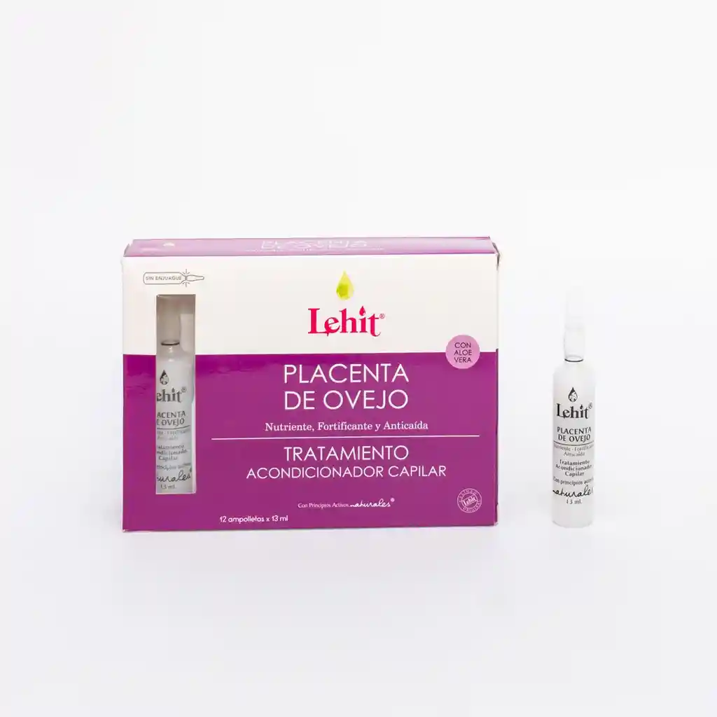 Lehit Ampolleta Tratamiento Placenta Vegetal Y Aloe Vera