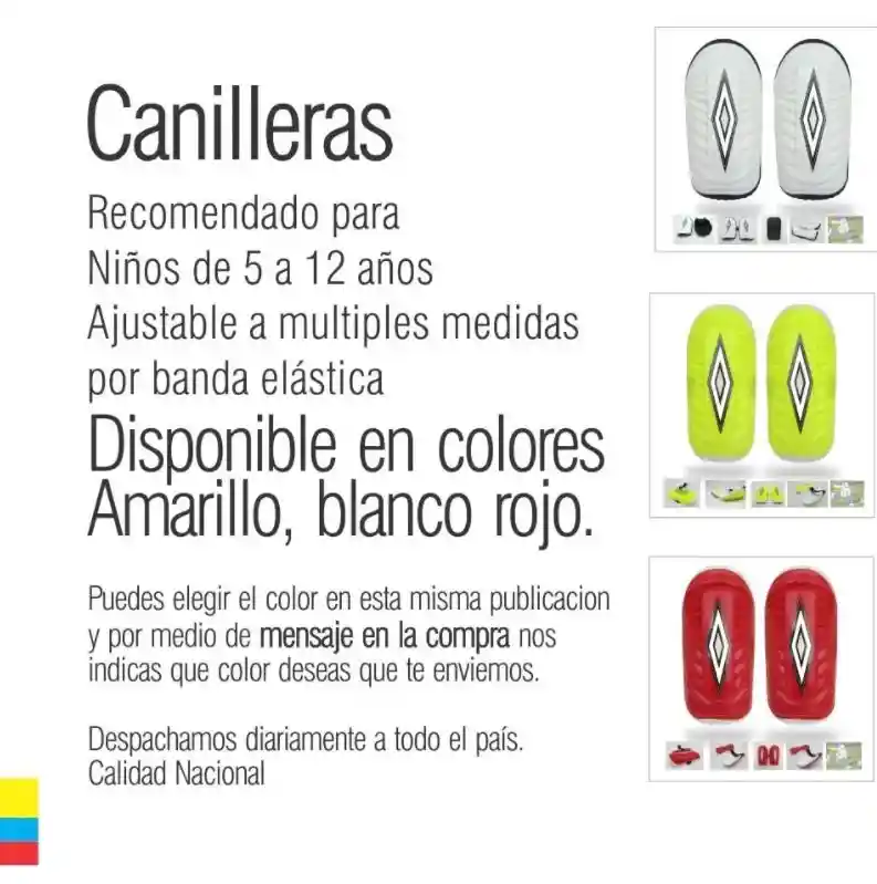  Canilleras Para Fútbol Pequeñas Amarillo 