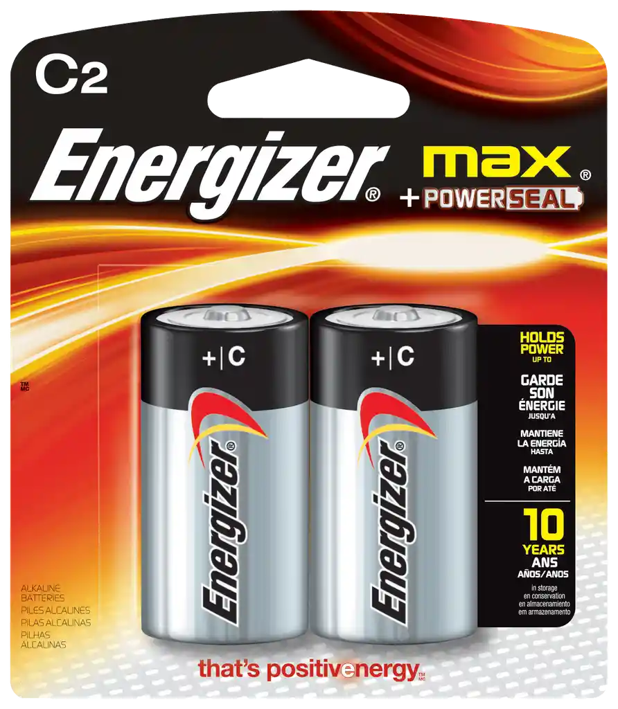 Energizer Pila Alkalina Tipo C Par