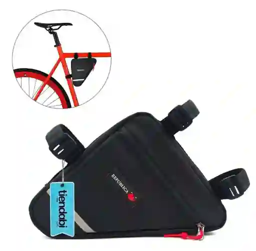 Estuche Maleta Triangular Impermeable Para Bicicleta Negro 