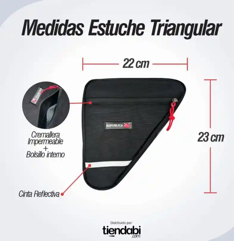 Estuche Maleta Triangular Impermeable Para Bicicleta Negro 